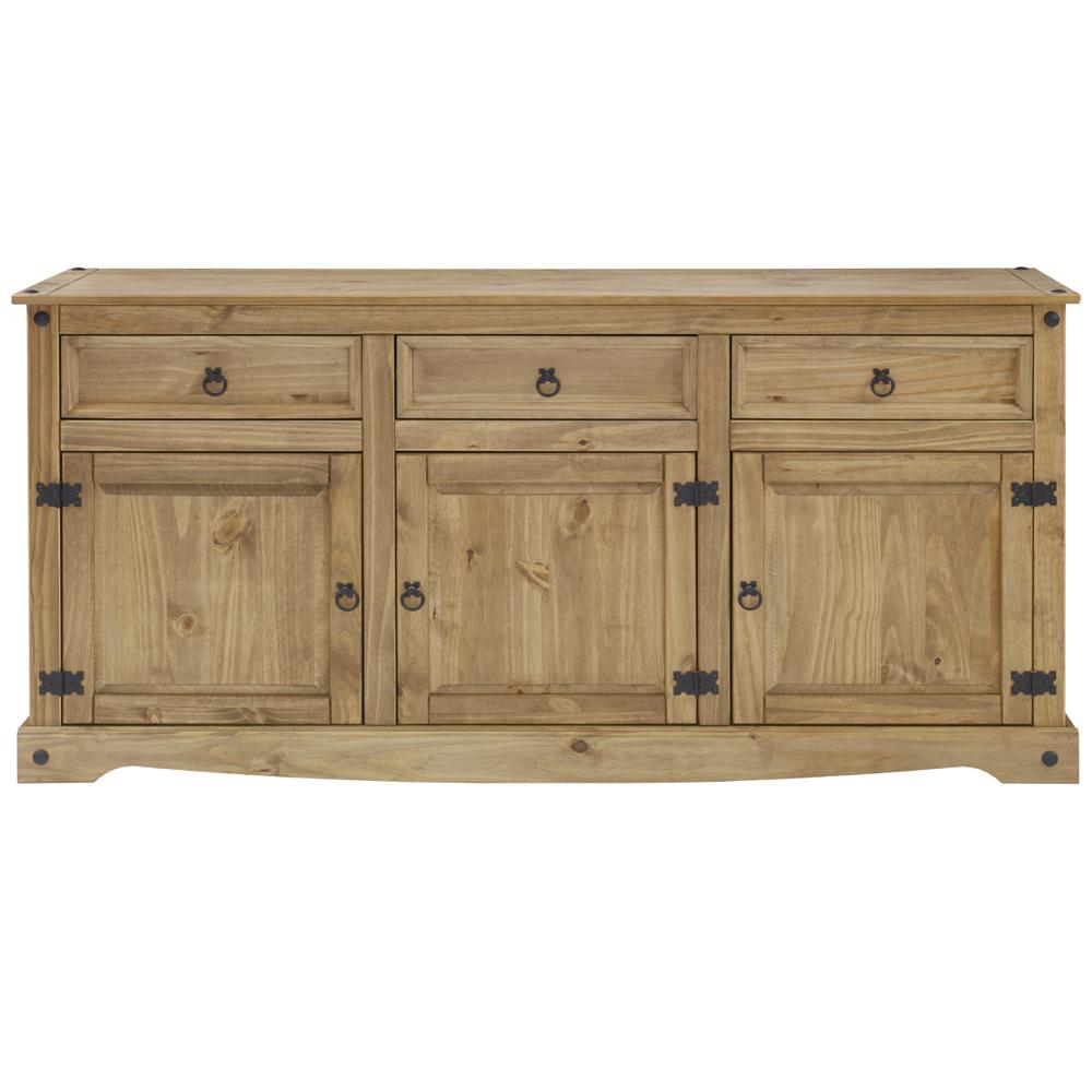 Model COR917 Cottage Series Wood Buffet Sideboard in Corona Brown. Picture 1