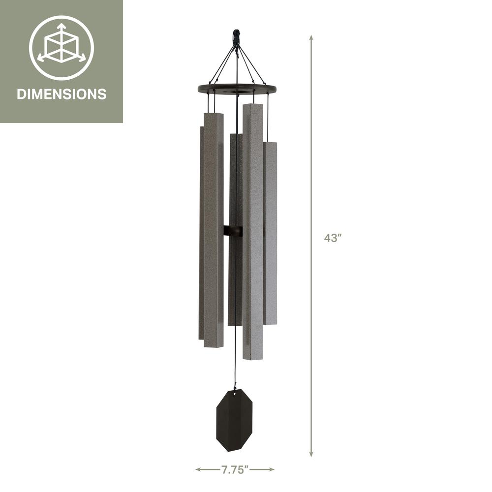 Wind Chime made with powder coated Aluminum tubes in Mocha. Picture 2