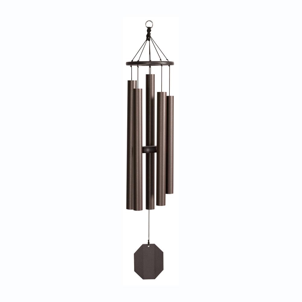 Wind Chime made with powder coated Aluminum tubes in Terra. Picture 1