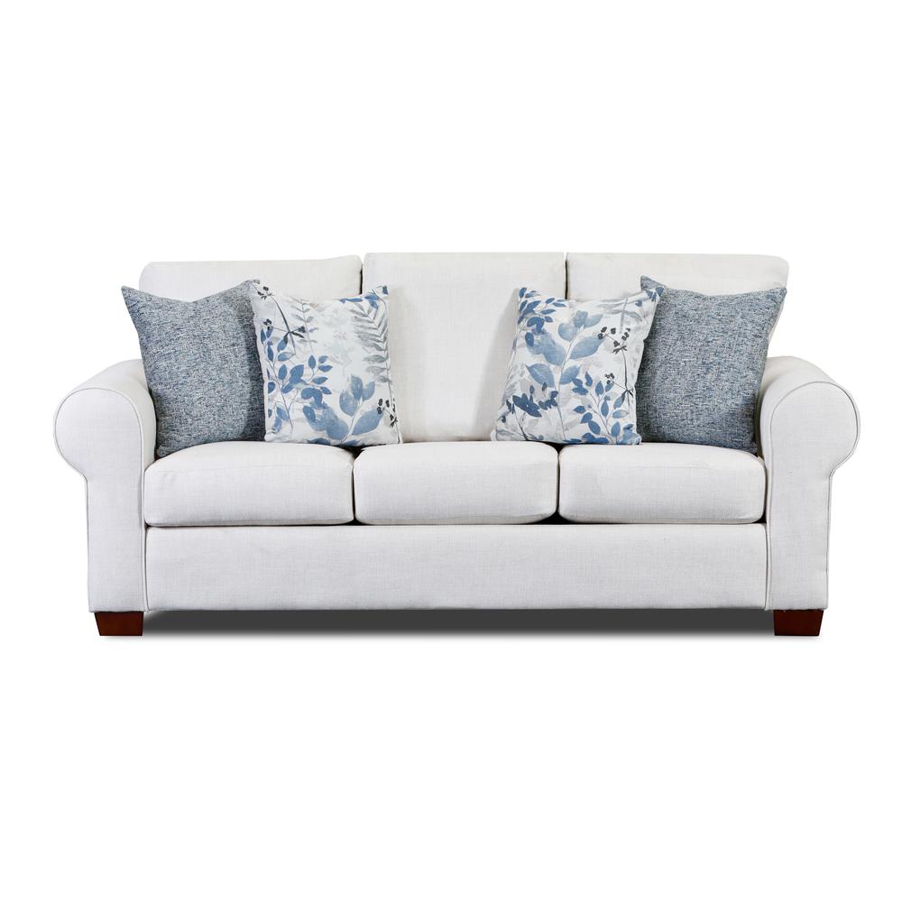 Living Room Pembroke Sofa with Four Throw Pillows. Picture 9