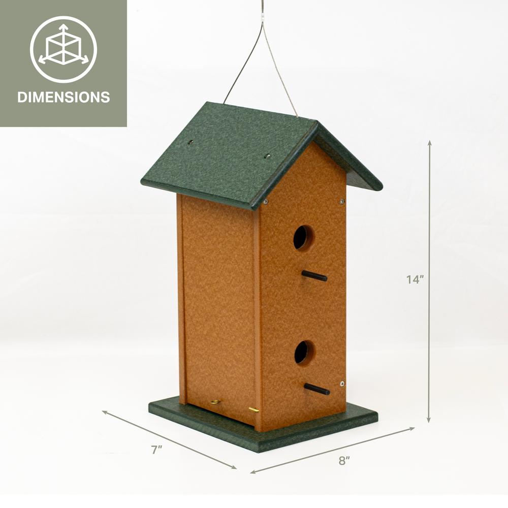 Double Bird House Made of High Density Poly Resin. Picture 2