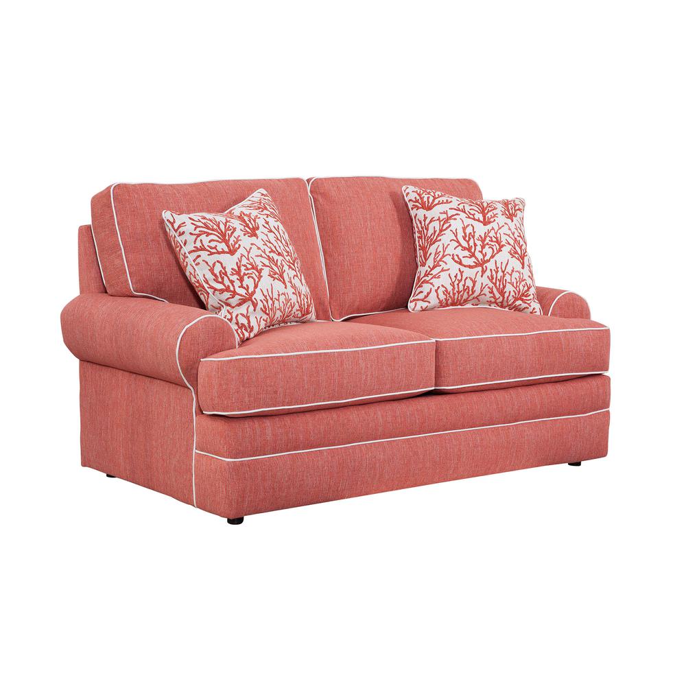 American Furniture Classics Coral Springs Model 8-020-S260C Loveseat with Two Matching Pillows. Picture 1