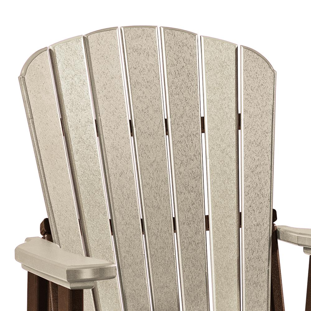 OS Home and Office Model 511WWTB Fan Back Chair in Weatherwood with a Tudor Brown Base, Made in the USA. Picture 3