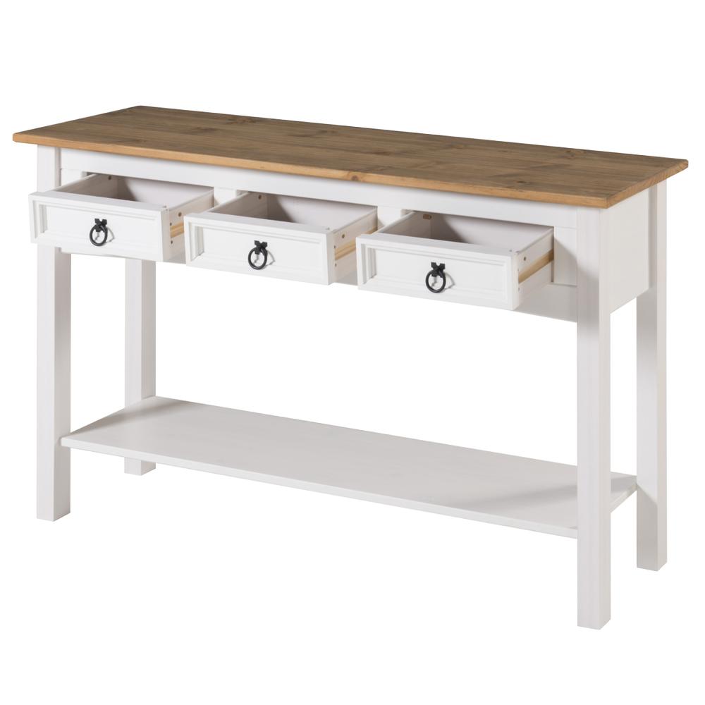 Model COW933 Cottage Series Wood Hall Table in Corona Snow. Picture 3