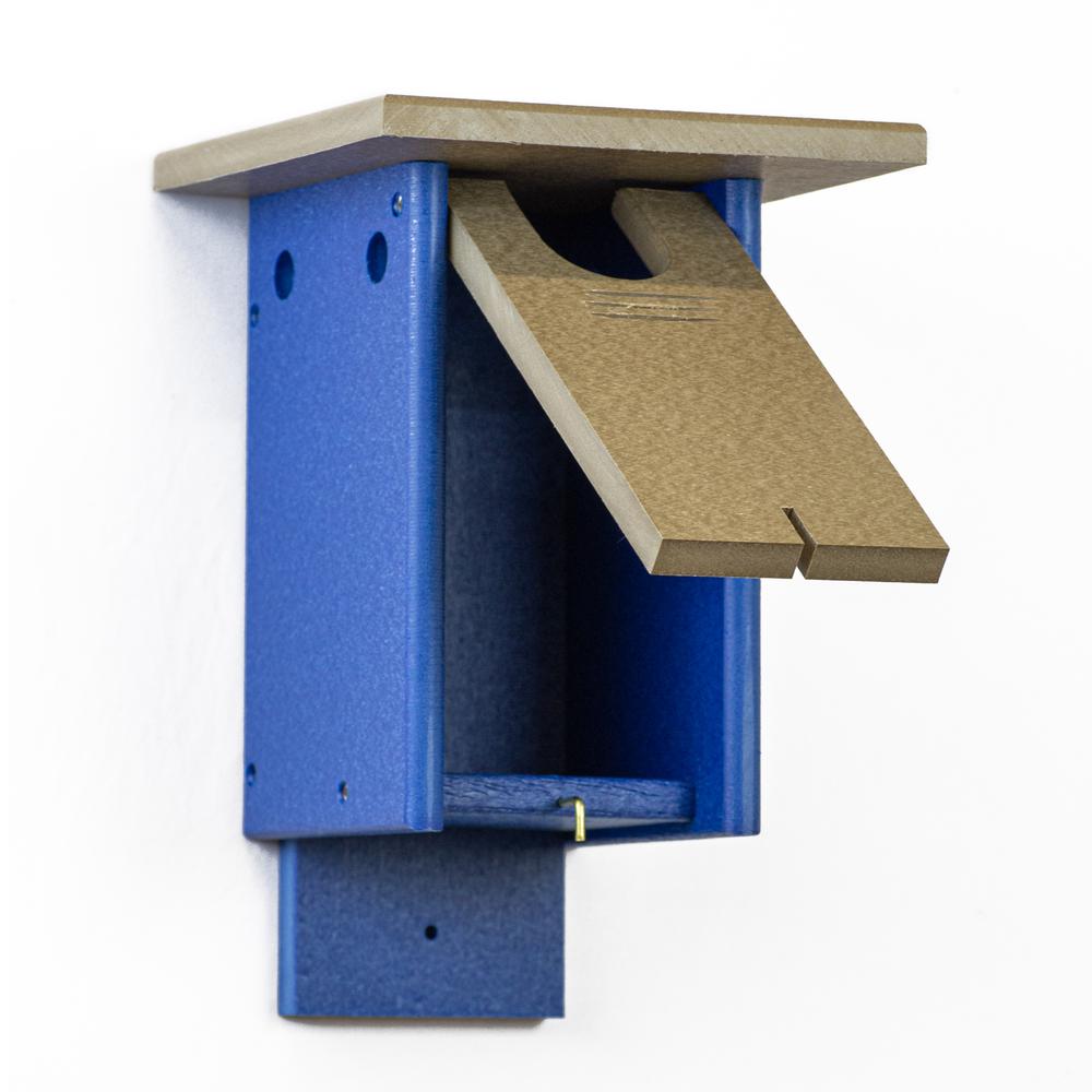 Blue Bird House Made of High Density Poly Resin. Picture 5