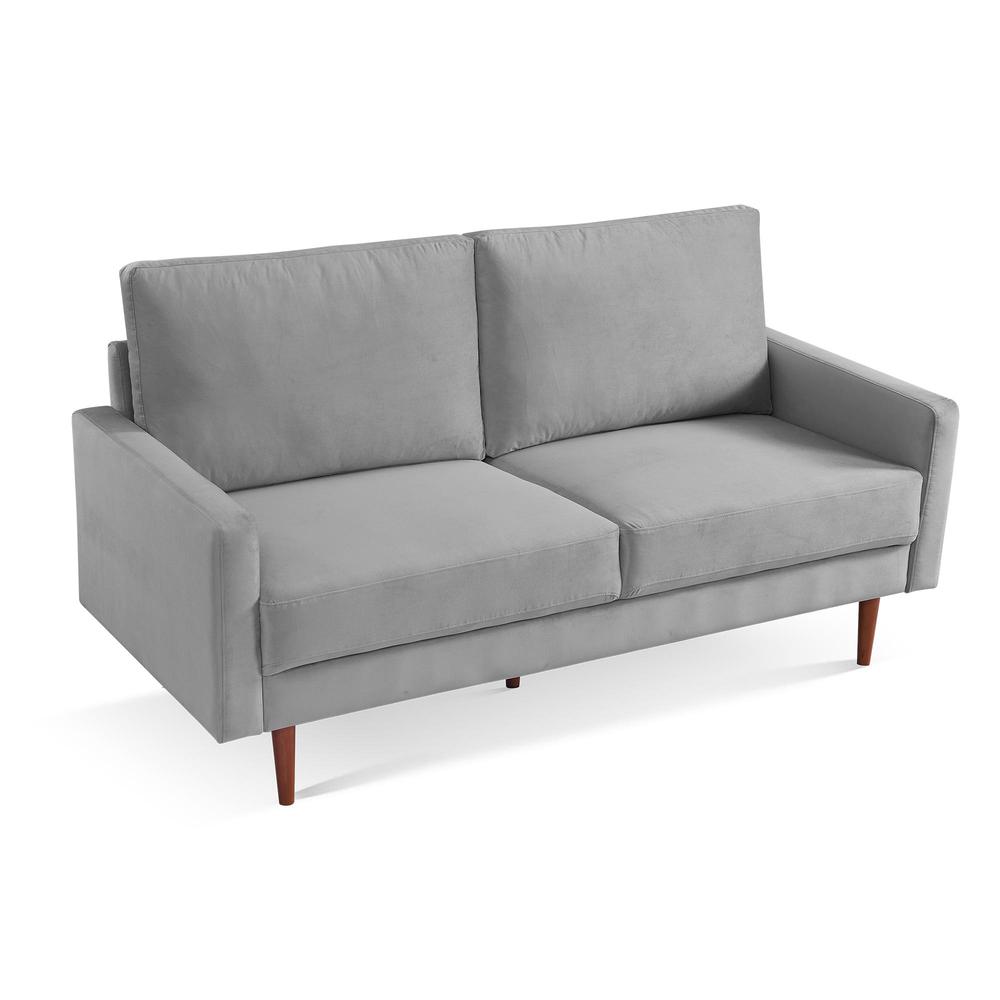 69 Inch Wide Upholstered Two Cushion Sofa with Square Arms. Picture 9