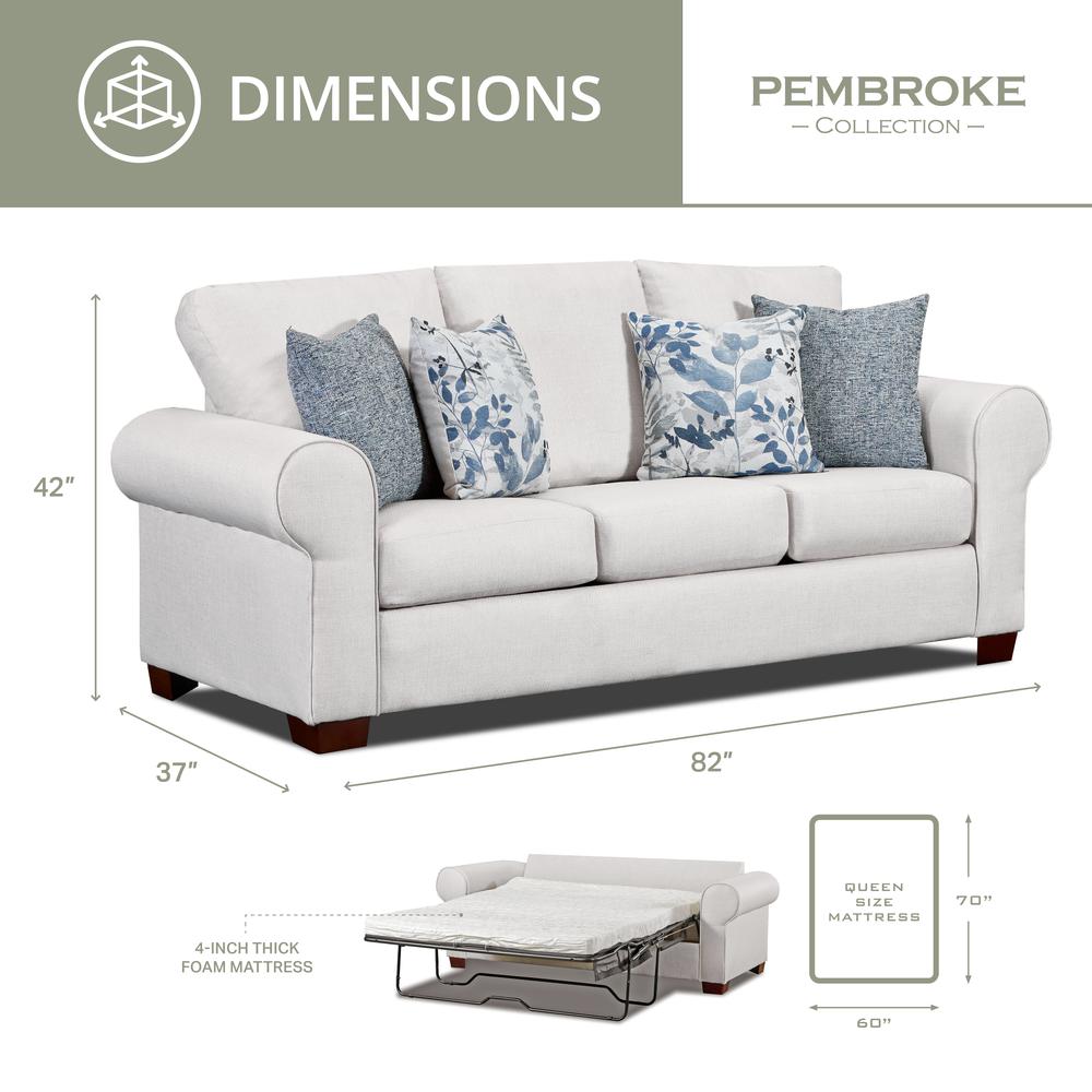 Living Room Pembroke 4-Piece Set with Sleeper Sofa. Picture 4