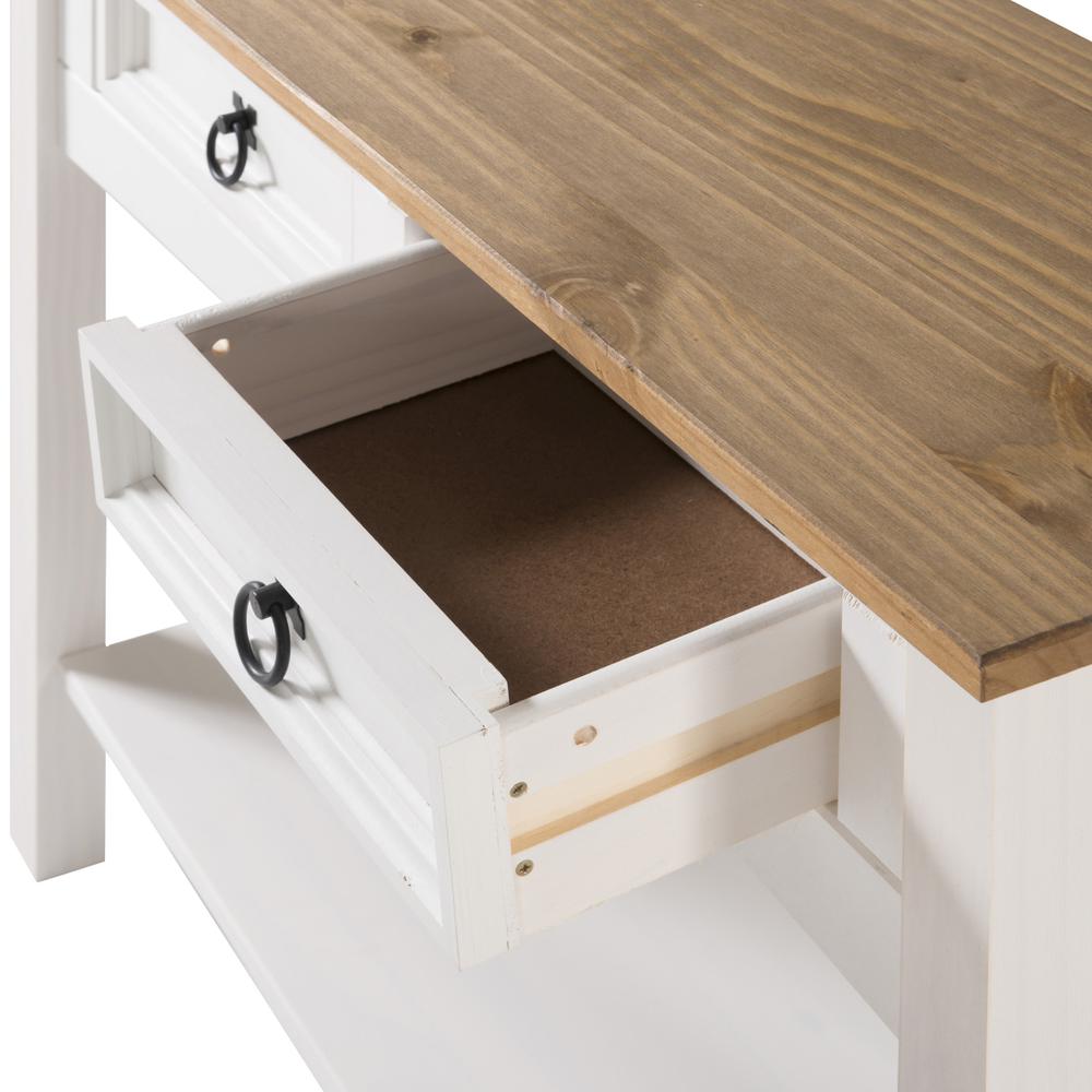 Model COW934 Cottage Series Wood Hall Table in Corona Snow. Picture 3