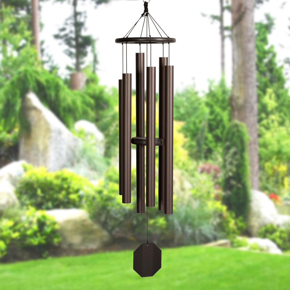 Wind Chime made with powder coated Aluminum tubes in Terra. Picture 5