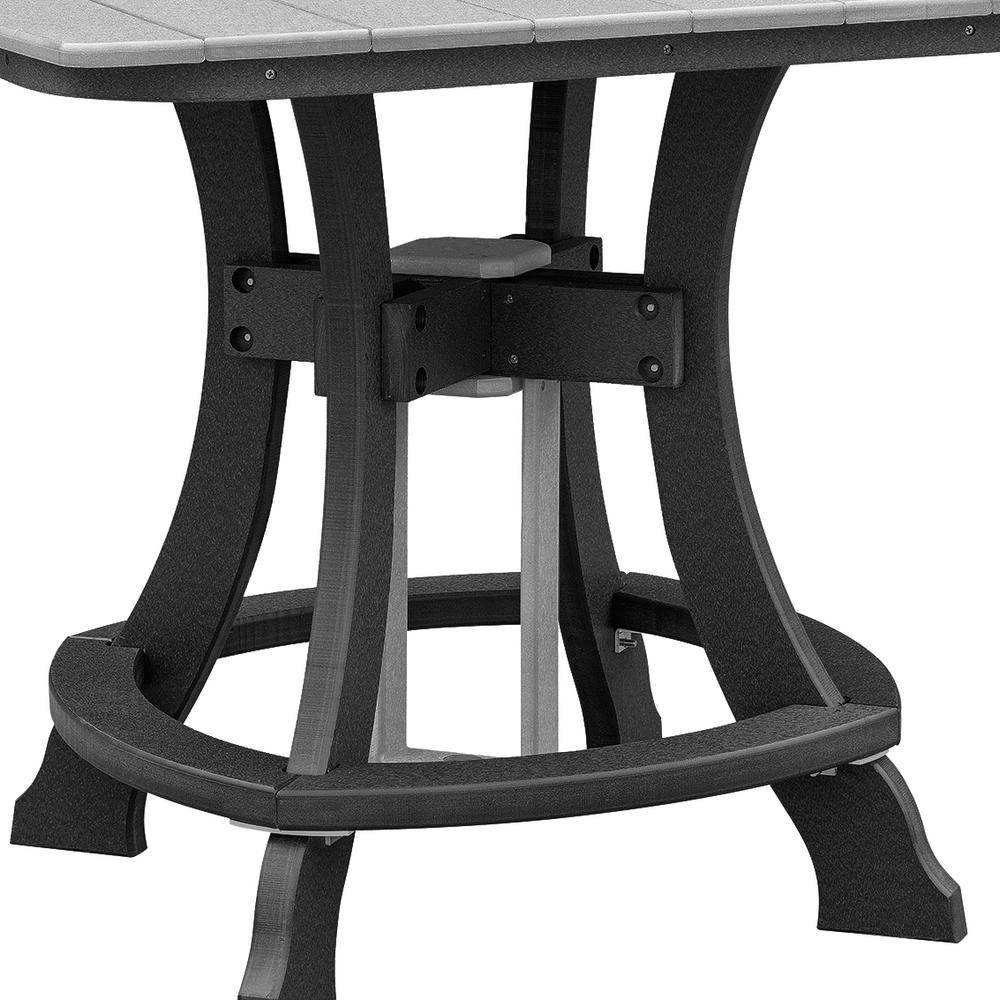 OS Home and Office Model 44S-C-LGB Counter Height Square Table in Light Gray with Black Base. Picture 2
