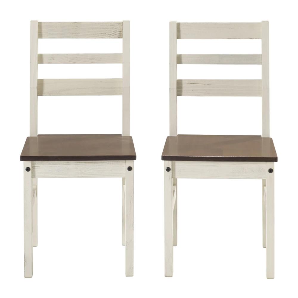 Model CADB107 Cottage Series Dining Chairs (Set of 2) in Distressed White. Picture 3