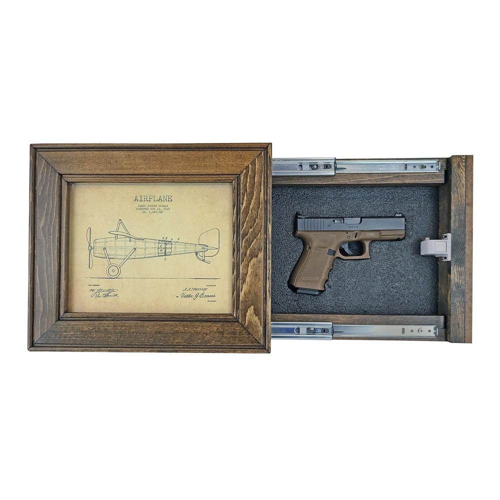 American Furniture Classics Model 8X10DW8 Picture Frame with Hidden, Locking Gun Concealment Feature. Picture 4