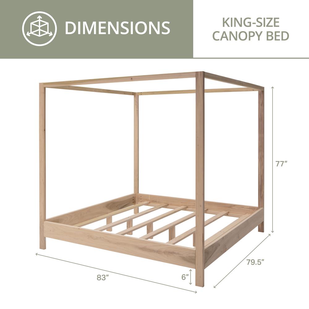 American Furniture Classics King Size Canopy Bed with Raised Platform. Picture 3