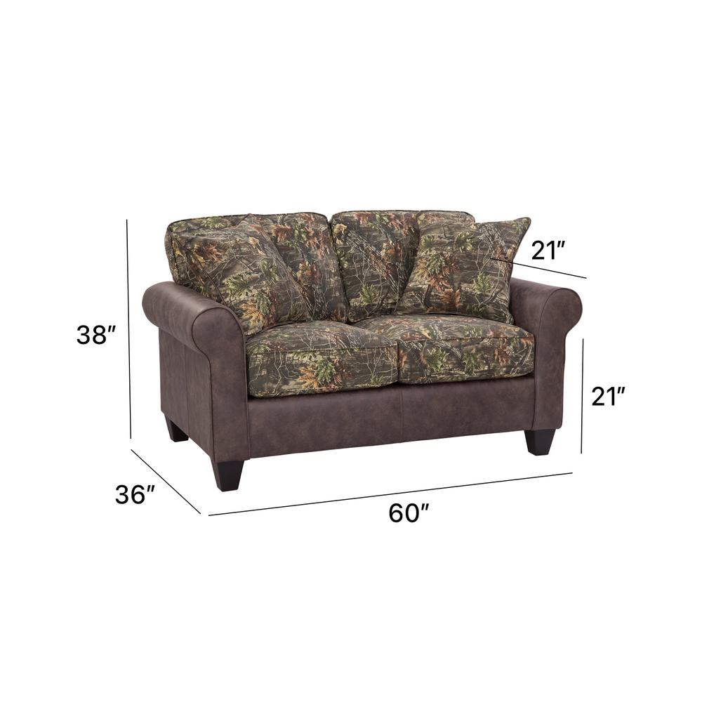 American Furniture Classics Maumelle Model 8-020-A330V14 Loveseat with Two Decorative Throw Pillows. Picture 3