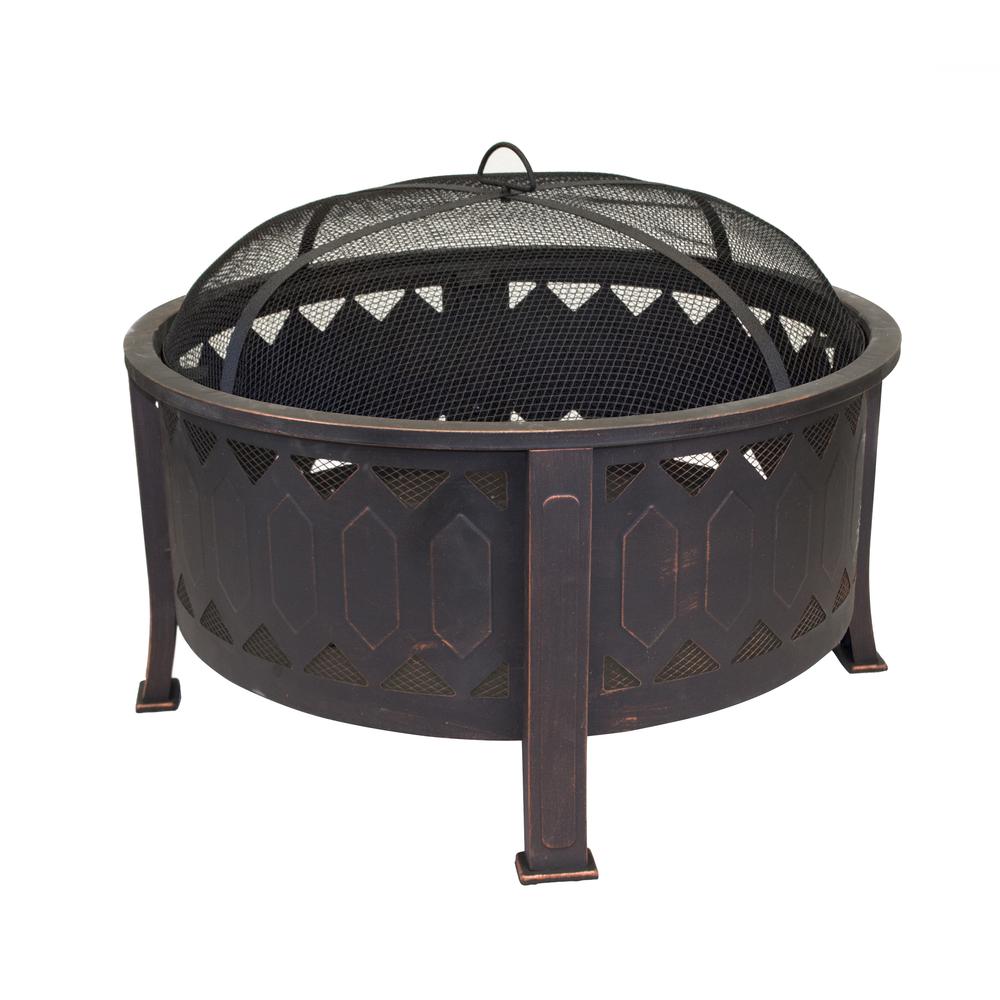 Outdoor Leisure Products 30 inch Round Firepit with Oil Rubbed Bronze Finish. Picture 3