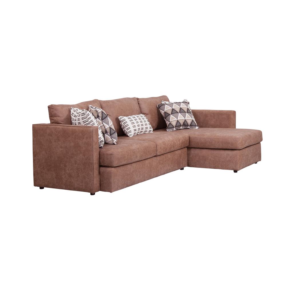 American Furniture Classics Urban Loft Model 8-S298V7-K Sectional Sofa with Five Pillows. Picture 2