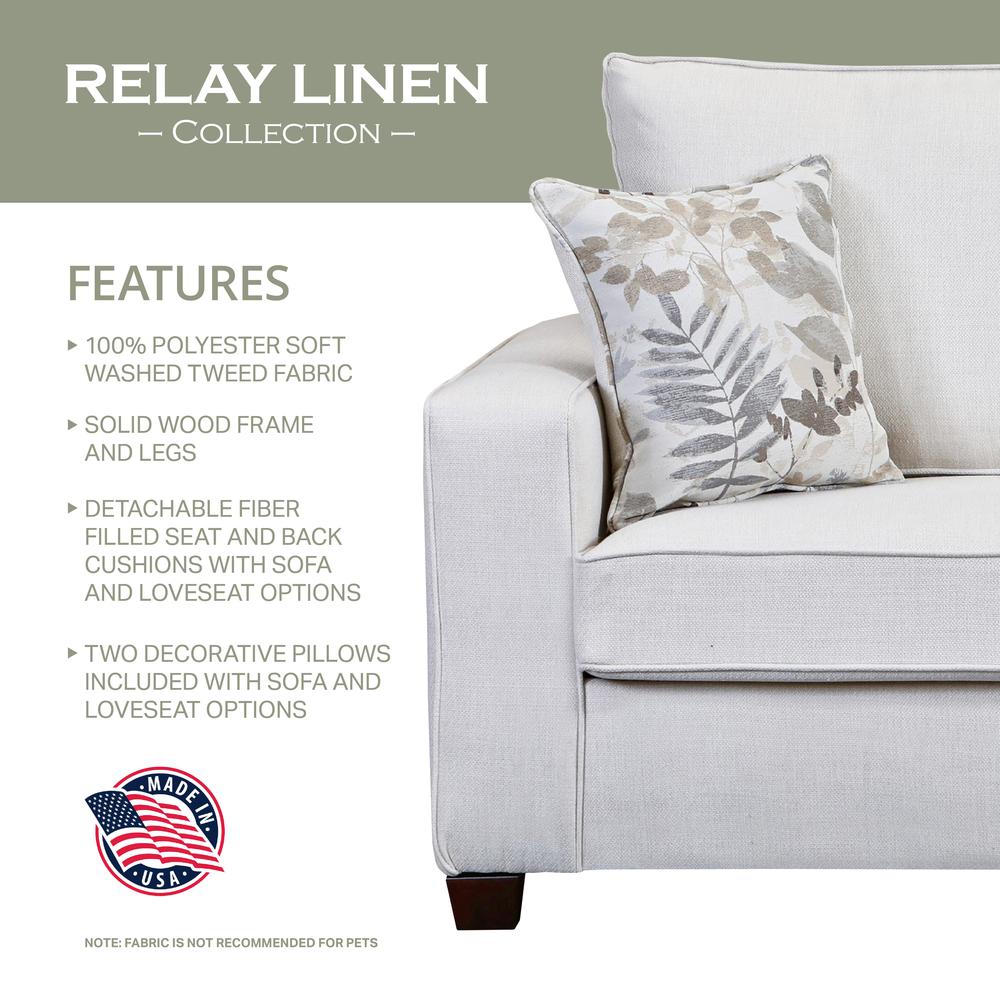 Living Room Relay Linen 4-Piece Set. Picture 2