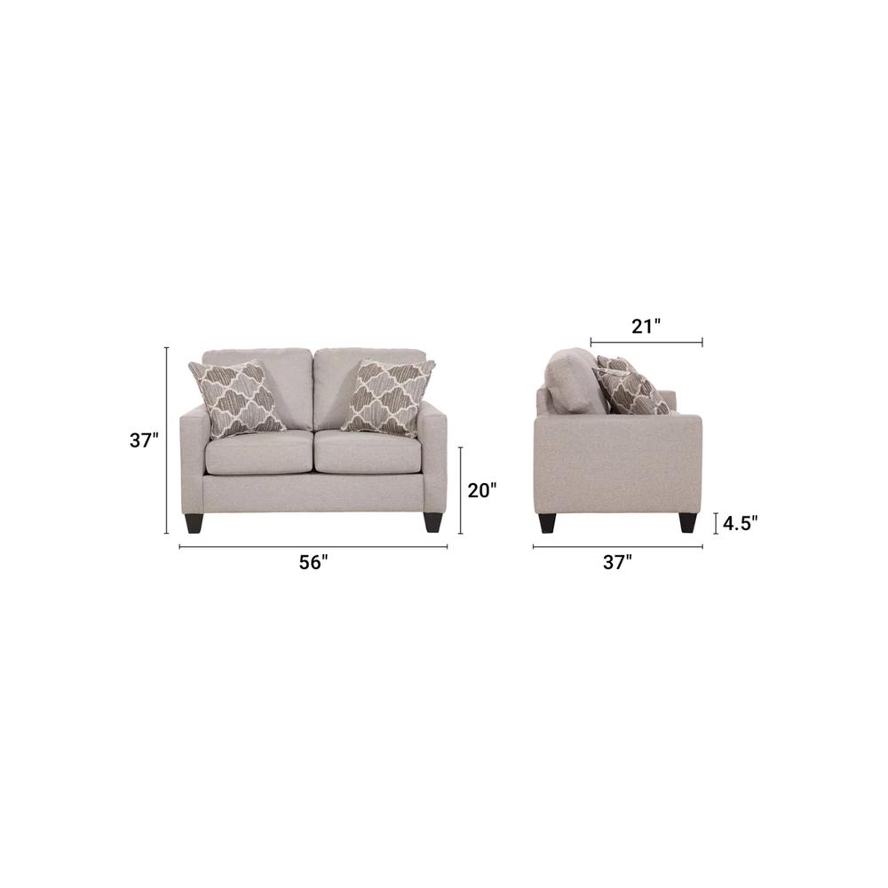 American Furniture Classics Loveseat with Two Accent Pillows. Picture 4