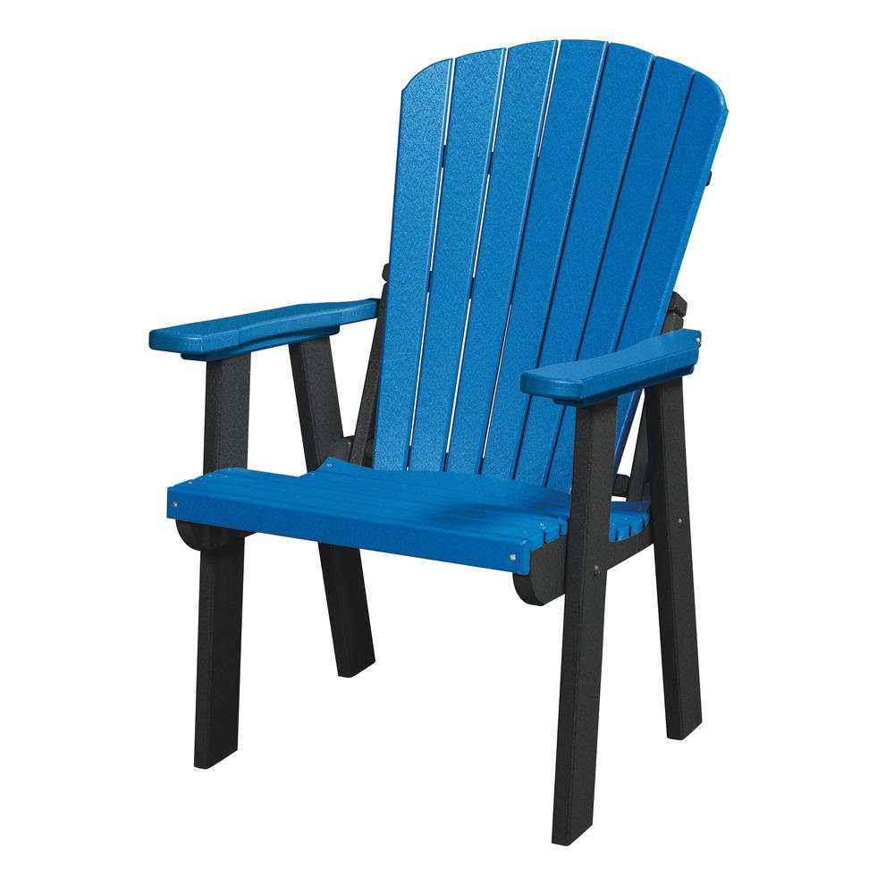 OS Home and Office Model 511BBK Fan Back Chair in Blue with a Black Base, Made in the USA. Picture 2