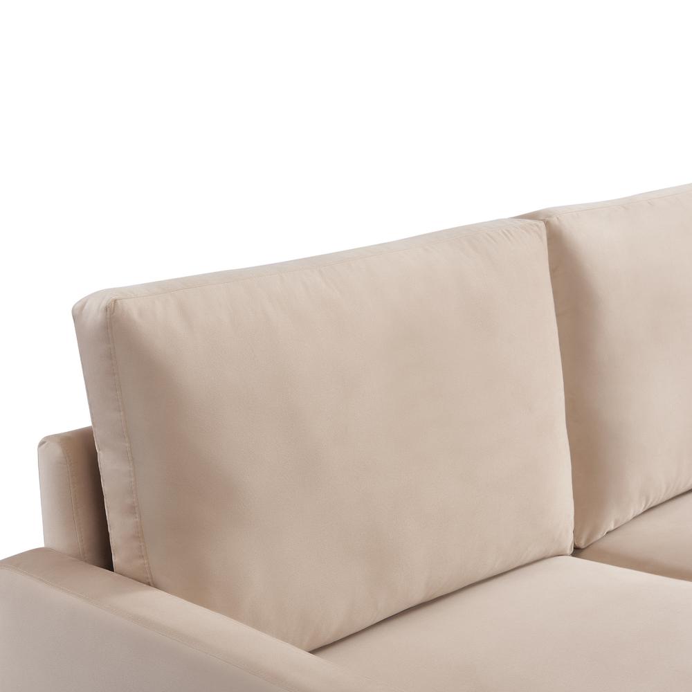 69 Inch Wide Upholstered Two Cushion Sofa with Square Arms. Picture 8