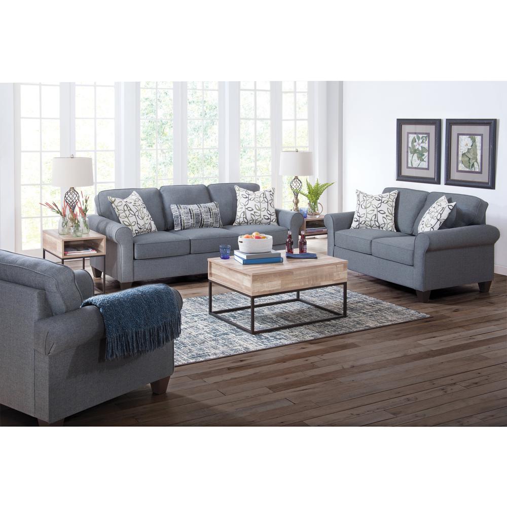American Furniture Classics Sofa with Rolled Arms and 3 Accent Pillows. Picture 4