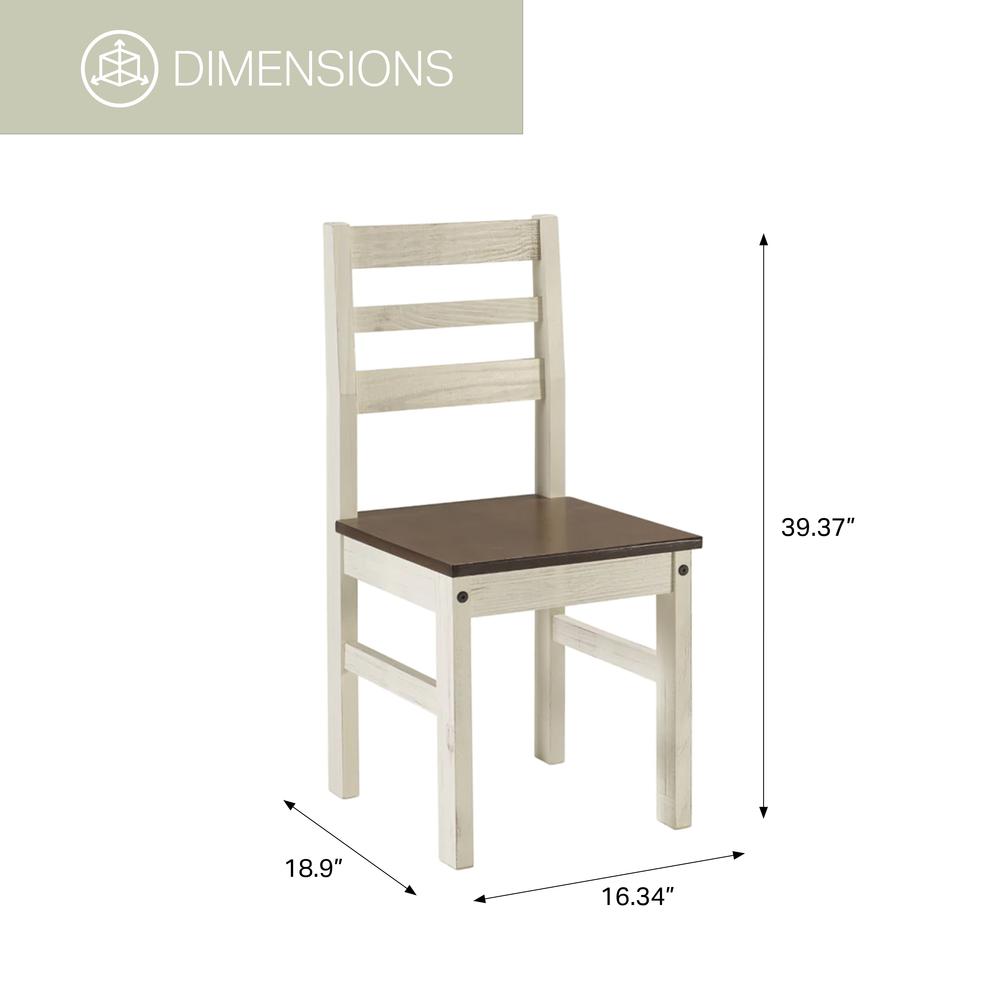 Model CADB107 Cottage Series Dining Chairs (Set of 2) in Distressed White. Picture 2
