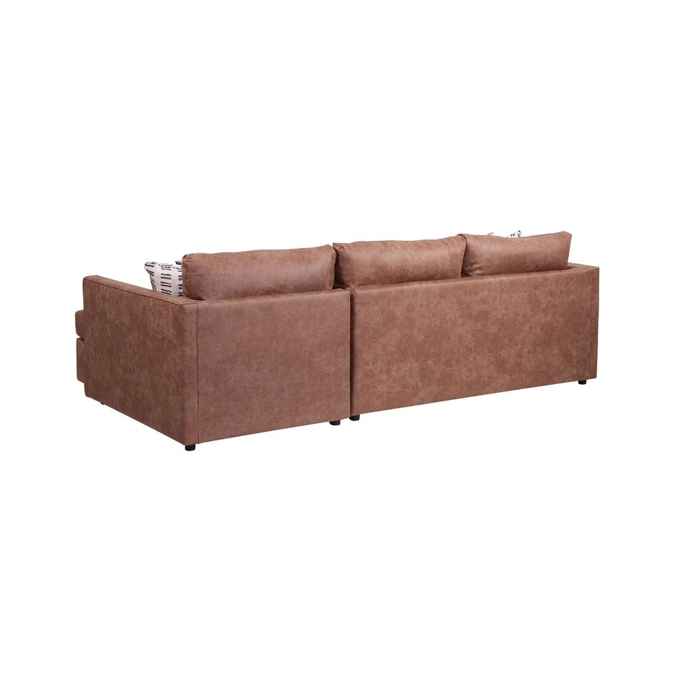 American Furniture Classics Urban Loft Model 8-S298V7-K Sectional Sofa with Five Pillows. Picture 3