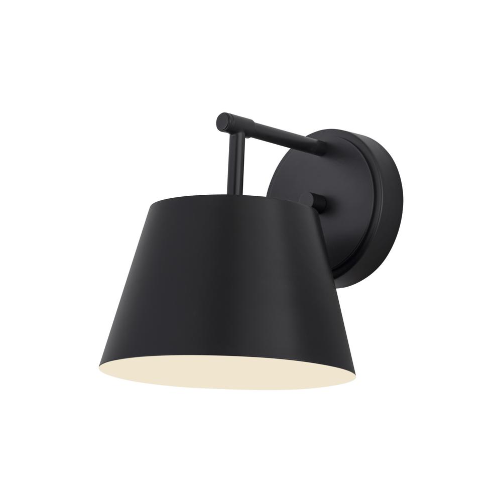 Lilly 1 Light Wall Sconce, Matte Black. Picture 1