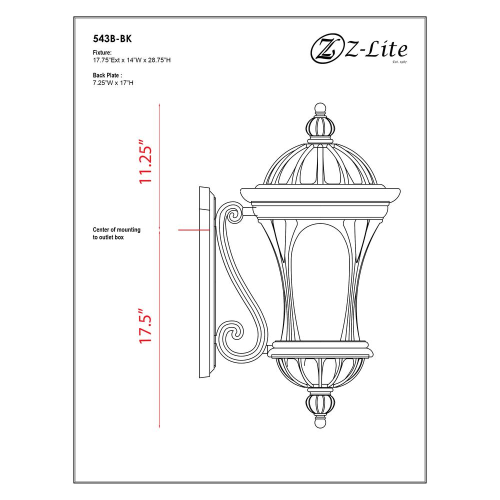5 Light Outdoor Wall Light. Picture 2