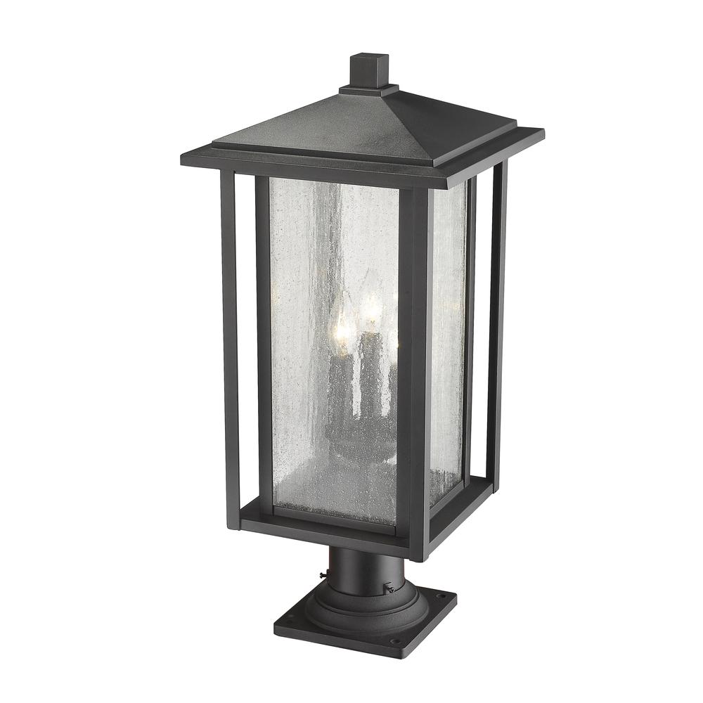 3 Light Outdoor Pier Mounted Fixture. Picture 4