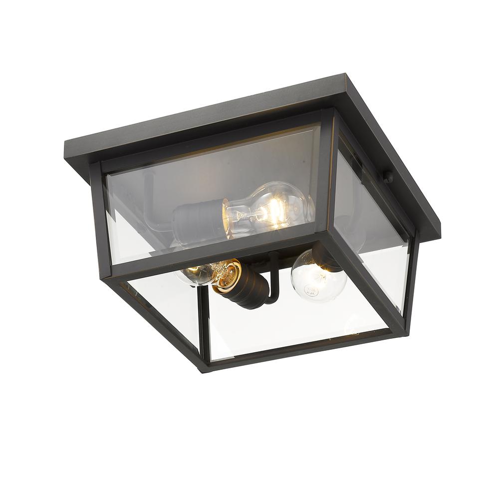3 Light Outdoor Flush Mount. Picture 3