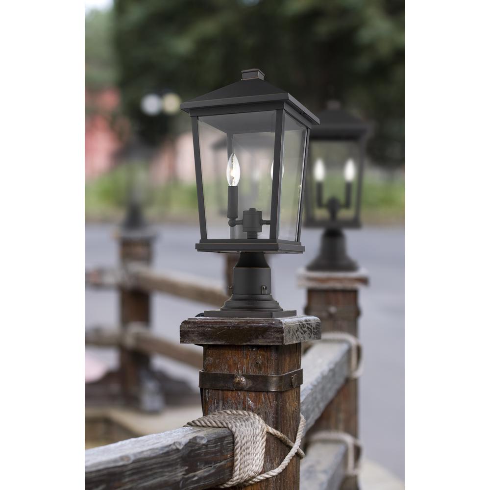 2 Light Outdoor Pier Mounted Fixture. Picture 6