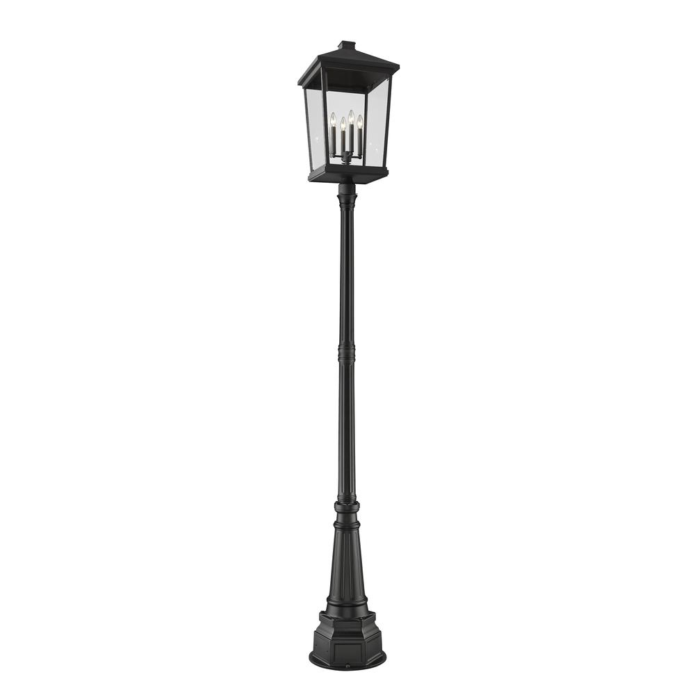 4 Light Outdoor Post Mounted Fixture. Picture 3