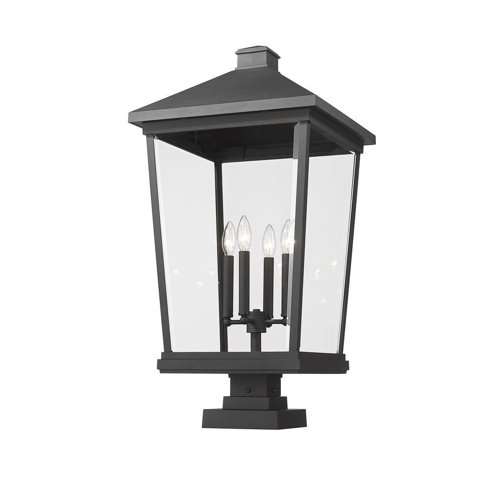 4 Light Outdoor Pier Mounted Fixture. Picture 3