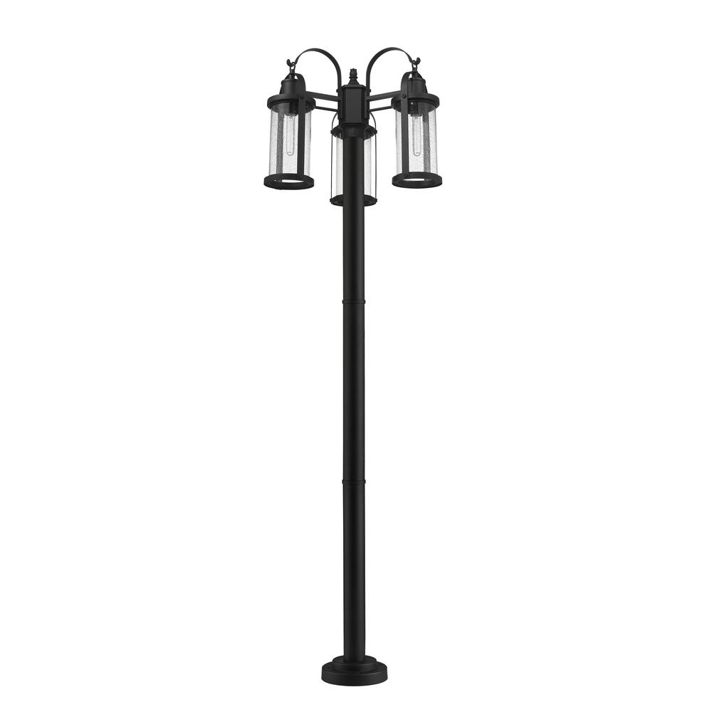 3 Light Outdoor Post Mounted Fixture. Picture 3