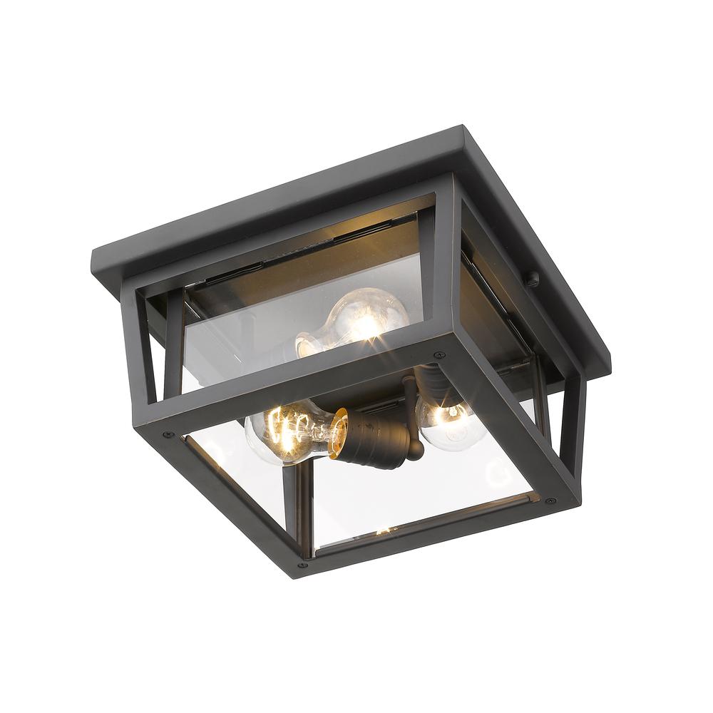 3 Light Outdoor Flush Mount. Picture 4