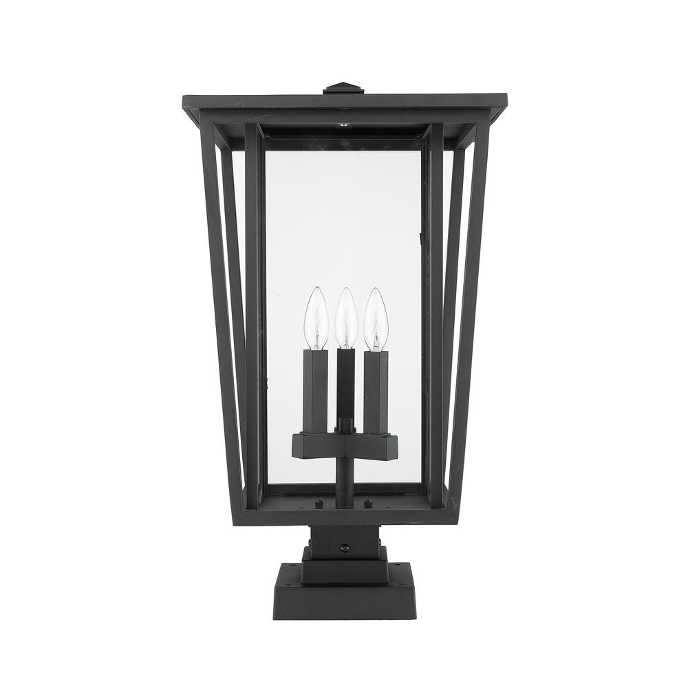 3 Light Outdoor Pier Mounted Fixture. Picture 4
