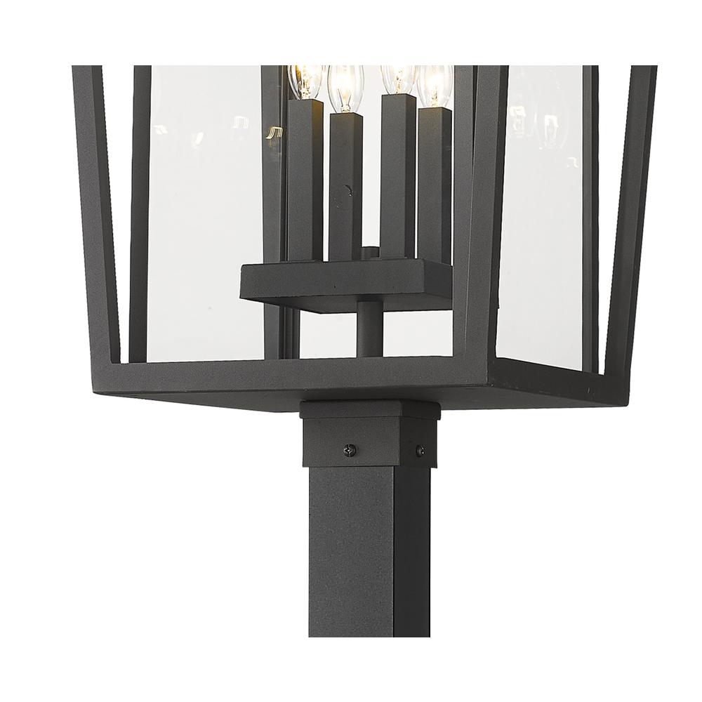 4 Light Outdoor Post Mounted Fixture. Picture 4