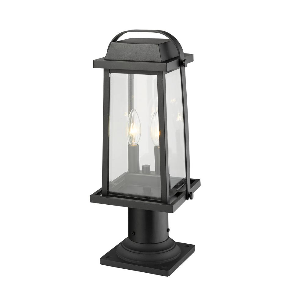 2 Light Outdoor Pier Mounted Fixture. Picture 4
