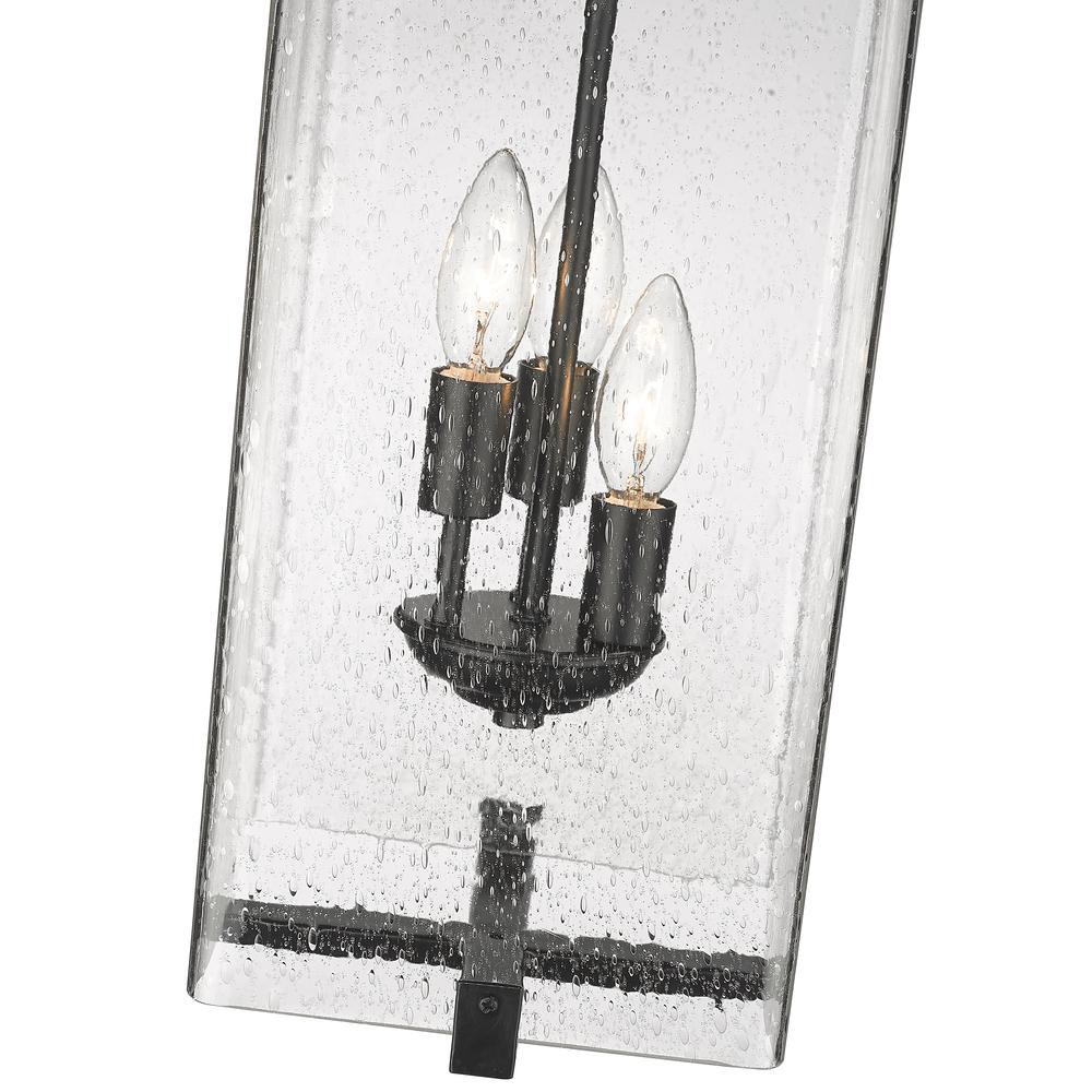 3 Light Outdoor Chain Mount Ceiling Fixture. Picture 4
