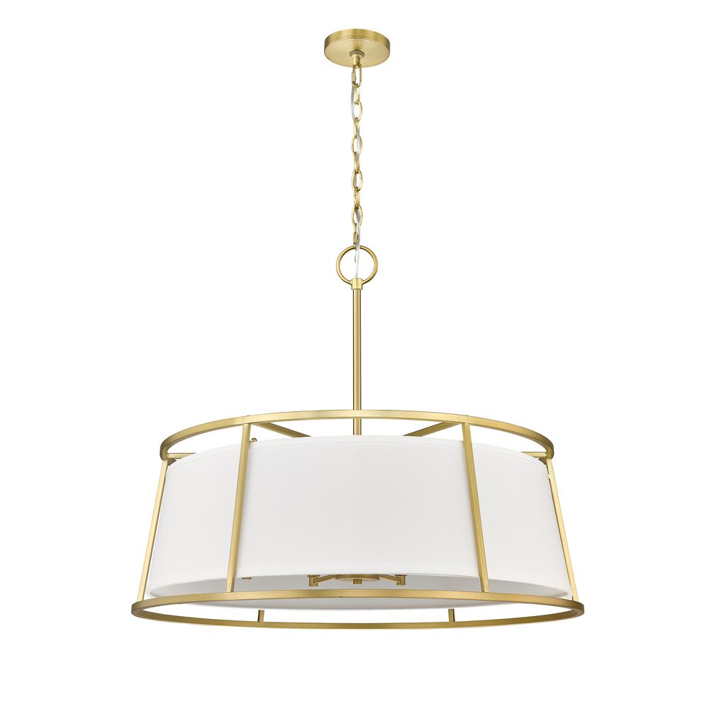 Arrington - 6 Light Chandelier with Plated Bronze Frame. Picture 3