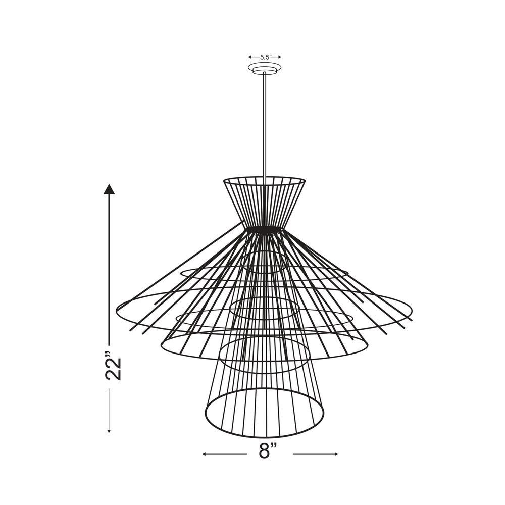 6 Light Chandelier. Picture 6