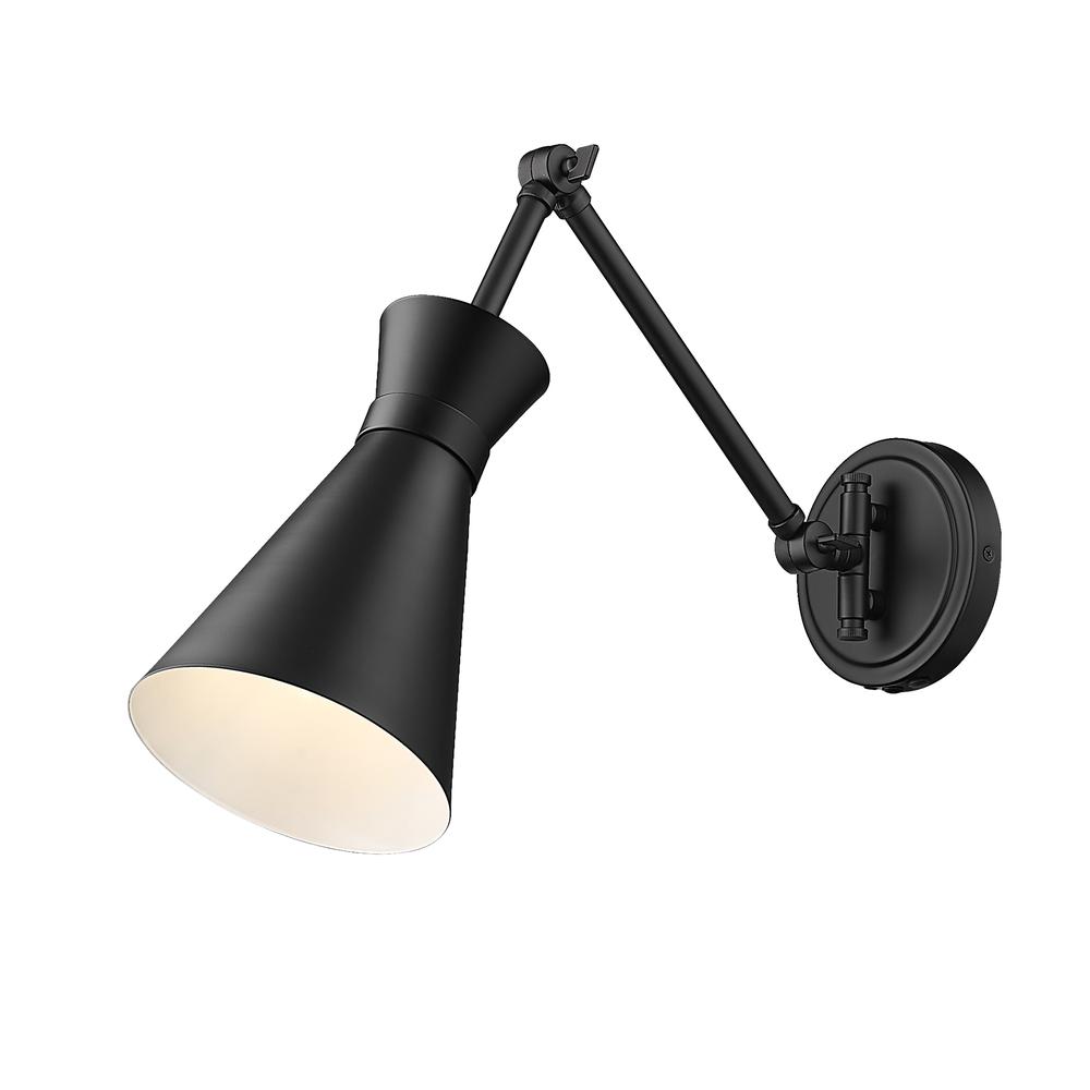 Soriano 1 Light Wall Sconce, Matte Black. Picture 1