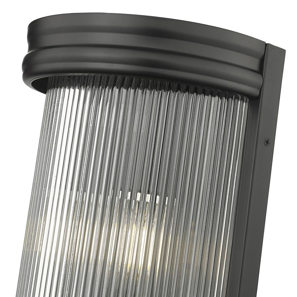 Carnaby 2 Light Wall Sconce, Clear Ribbed. Picture 4
