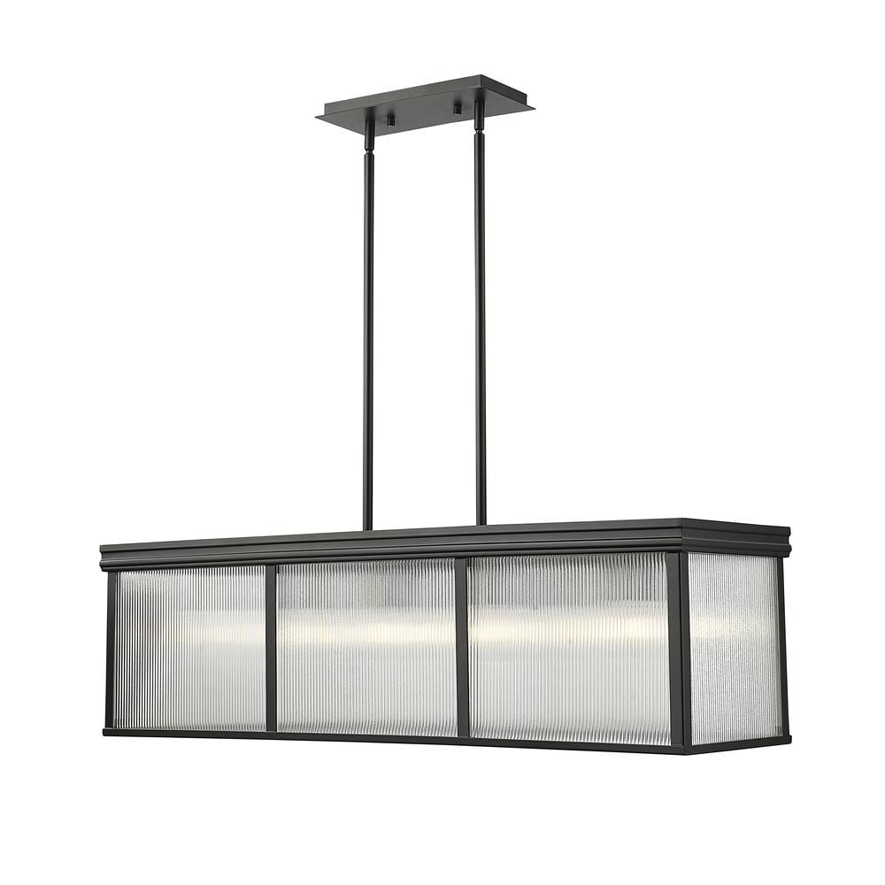 Carnaby 10 Light Pendant, Clear Ribbed. Picture 3