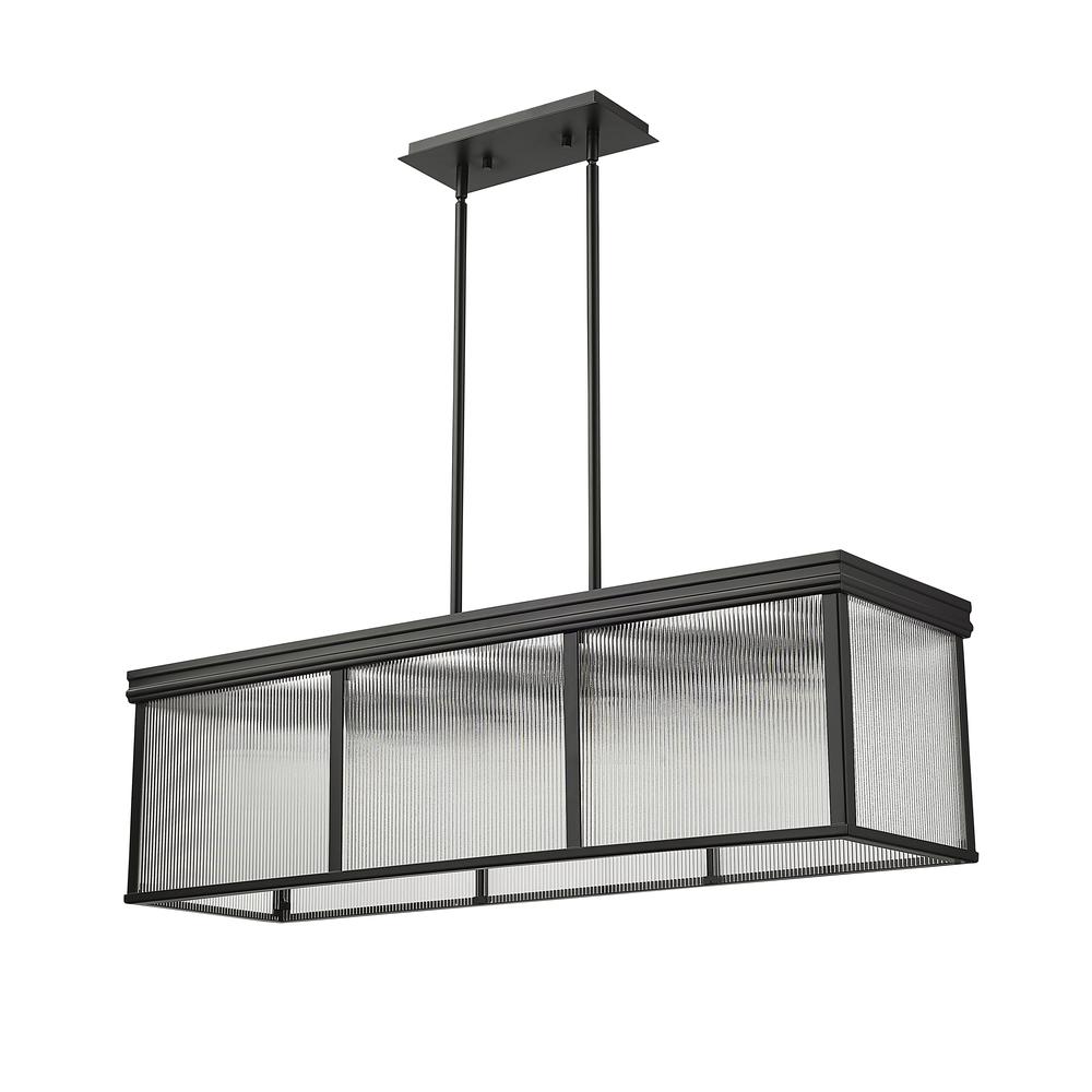 Carnaby 10 Light Pendant, Clear Ribbed. Picture 5