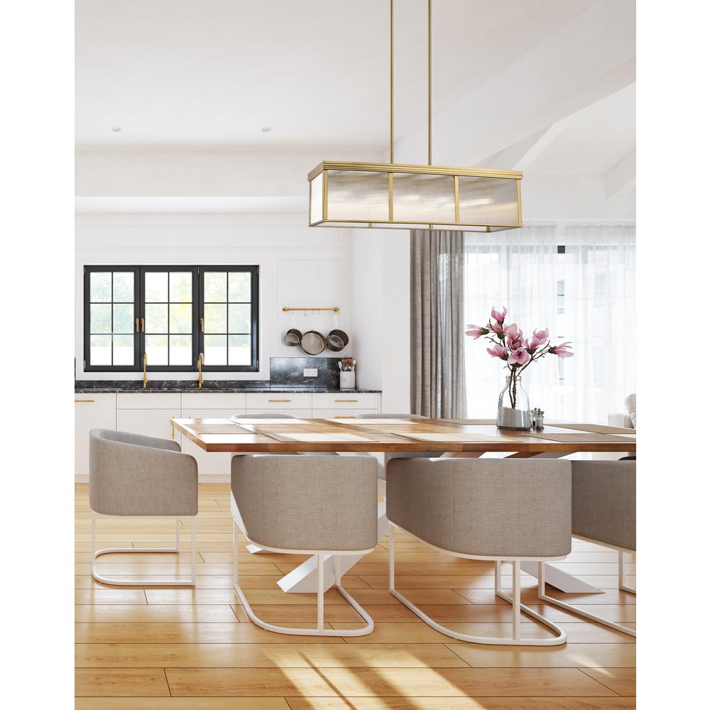 Carnaby 10 Light Pendant, Clear Ribbed. Picture 7