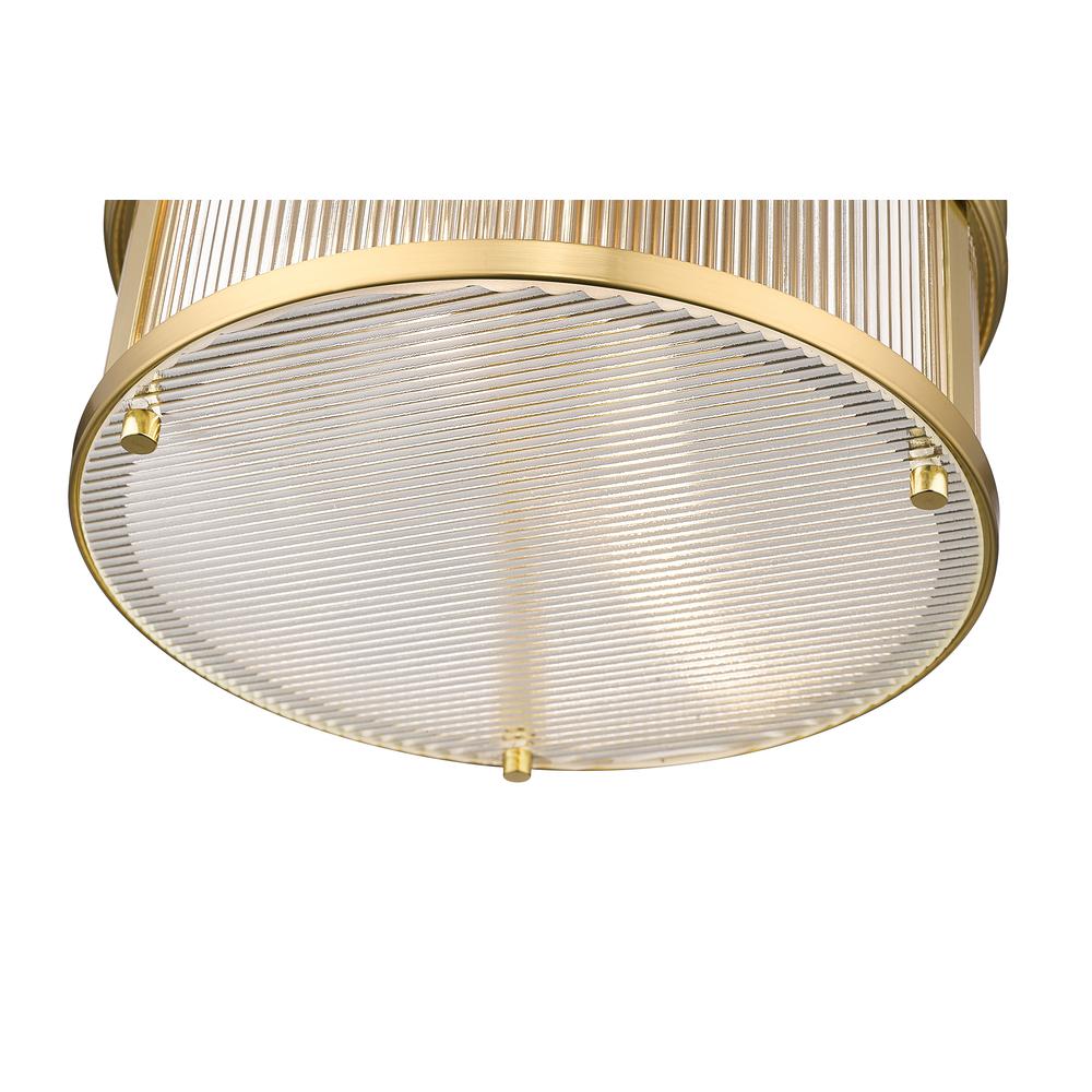Carnaby 2 Light Flush Mount, Clear Ribbed. Picture 4