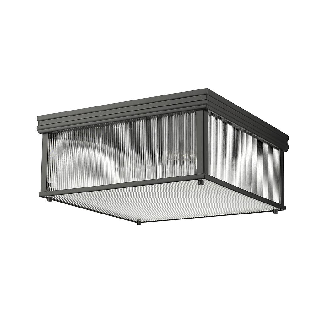 Carnaby 4 Light Flush Mount, Clear Ribbed. Picture 5