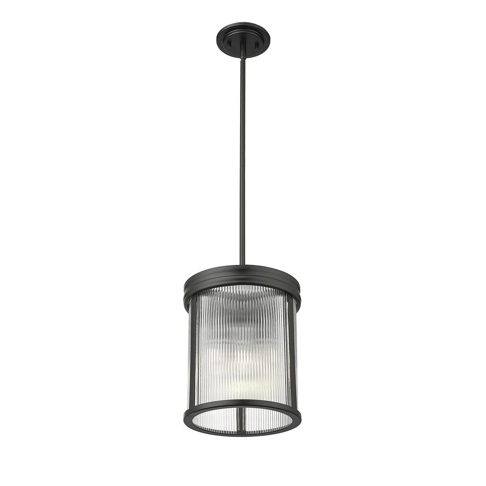 Carnaby 3 Light Pendant, Clear Ribbed. Picture 3